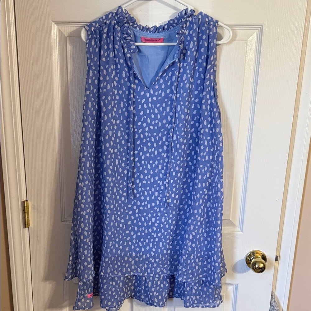 Simply Southern Blue and White Sleeveless Dress